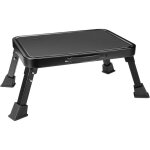 Marche pied pliable en m�tal - debsy - antid�rapant - 150 kg - 386x264x19 cm - noir - pliable - portable ...
