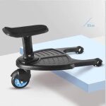 Marche pied pour poussette mini buggy board roue � 360 � planche poussette p�dale pliable (bleu)