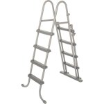 Marches de piscine - bestway - 122 cm - m�tal antirouille - plastique solide - hors - sol