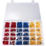 Marchelec 480pcs cosse isolées a sertir electrique plate connecteur assortiment Marchelec 480pcs cosse isolées a sertir electrique plate connecteur assortiment