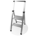 Facilitys escabeau marchepied pliable en aluminium - 2 marches - ultra lger gain de place antidrapant ...