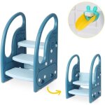 Onasti marchepied pour enfants marchepied r�glable en hauteur en trois �tapes pour b�b� main courante ...