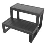 Marchepied noir pour baignoire baln�o marchepied pour spa escalier pour baignoire baln�o 60 x 54 x 42 ...
