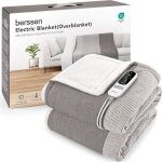 Margaux lonnberg - couverture chauffante - 180 x 160 cm - plaid chauffant �lectrique pour lit canap� ...