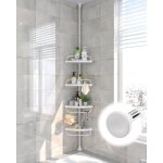 Margaux lonnberg - �tag�re de douche t�lescopique sans per�age 137 - 317 cm �tag�re dangle debout 4 paniers ...