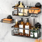 Margaux lonnberg - etagere douche ventouse - 3 pi�ces etagere salle de bain inox etagere douche sans ...