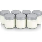 Margaux lonnberg - severin lot de 7 pots de yaourt en verre de 150 ml avec couvercle gris pour yaourti�re ...