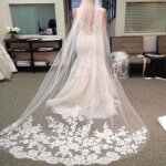 Voile de marie - noiva - 3 mtres - blanc - tulle - dentelle