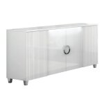 Marika - buffet 4 portes laqu� blanc avec leds