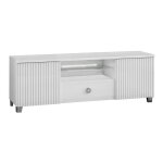 Marika - meuble tv 2 portes laqu� blanc avec leds