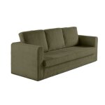 Marilia - canap� 3 places - convertible d�plimousse - en velours c�tel� - vert