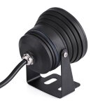 Spot led sous - marin - hililand - 10w - ip68 - rgb - aluminium 6063 - noir