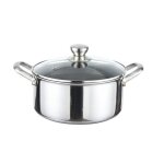 Marmite - cheffinger - 24cm - acier inoxydable 304 - revtement cramique black cube - tous feux