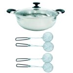 Marmite pour fondue chinoise avec sparateur 28cm - avec ou sans cuillre cumoire - acier inoxydable ...