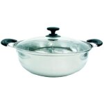 Marmite pour fondue chinoise avec sparateur 28cm - avec ou sans cuillre cumoire - acier inoxydable ...