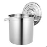 Marmite inox 35 litres - faitout �lectrique 35cm x 36cm - grande casserole induction en acier inoxydable ...