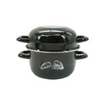 Marmite  moules maille - tous feux dont induction - fackelmann - 205 x 26 x 175 cm - noir