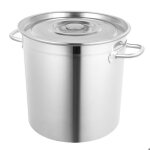 Marmite professionnelle en acier inoxydable 201 de 30 quarts (35 litres) avec couvercle et poign�es rivet�es ...