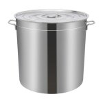 Marmite � soupe 100l avec couvercle et panier faitout inox grande marmite compatible induction gaz et ...