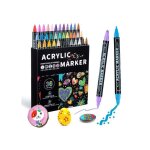 Marqueurs acryliques - mzh art - lot de 36 couleurs - double pointe - s�chage rapide