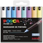 Marqueurs - craftelier - lot de 8 posca pc1mr - couleurs pastel - pointe conique extra fine - indélébile ... Marqueurs - craftelier - lot de 8 posca pc1mr - couleurs pastel - pointe conique extra fine - indélébile ...