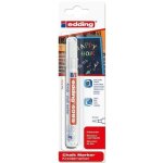 Marqueur craie liquide - edding - blanc - effa�able - opaque - pointe ronde