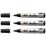 Marqueur permanent bic marking 2000 - lot de 3 - pointe ogive large - noir Marqueur permanent bic marking 2000 - lot de 3 - pointe ogive large - noir