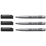 Marqueur permanent - bic - marking pocket 1445 - pointe ogive moyenne - lot de 3 - noir Marqueur permanent - bic - marking pocket 1445 - pointe ogive moyenne - lot de 3 - noir
