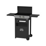 Plancha  gaz - le marquier - plog260d - grande surface de cuisson - briquettes en cramique - sur chariot ...