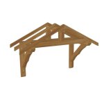Marquise double pentes en bois massif traite classe 3 fabrication franaise par jardinatoire