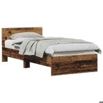 Marron 90 x 190 cm - lit bois - stables et durable - cadre de lit bois ancien 90 x 190 cm bois ding�nierie ...