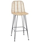 Marron chaise de bar / de club - (lot de 2) - fauteuils haut bar pour cuisine - naturel 445x53x111 cm ...