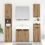 Marron ensemble de meubles de salle de bain sarazyj armoire wc moderne avec porte ch�ne artisanal e2064 ...