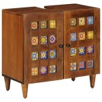 Marron meuble sous lavabo de salle de bain sarazyj armoire wc moderne noyer 62 x 33 x 58 cm e2173