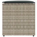 Promotion mars * coffre de jardin - yunyan - bo�te � coussins - meuble jardin - gris clair 50 x 50 x ...