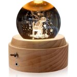 Bote  musique - marsee - boule de cristal k9 - projection de lumire chaude - mlodie intgre - design ...
