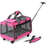 Marsee sac de transport avec roulettes amovibles pour chiens et chats de petite et moyenne taille rose ...