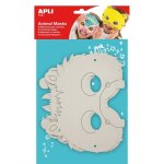 Masques animaux � colorier - apli - 6 mod�les assortis - en carton - mixte