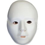 Masque blanc dur pour homme - accessoire de dguisement pour soires dhalloween