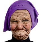 Masque de carnaval - horror - shop - masque de grand - mre - foulard violet - mixte - taille unique
