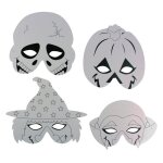 Masque carton enfant halloween citrouille dracula sorcire tte de mort