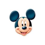 Masque en carton mickey mouse imprim - disney - taille unique - licence mickey et ses amis - noir