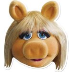 Masque carton miss piggy - les muppets show - adulte - aptaftes - noir - accessoire de dguisement