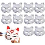 Masque de chat  peindre - marque - ensemble de 10 masques vierges en forme de chat - blanc - pour enfant ...