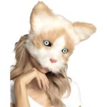 Masque chat peluche adulte