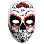 Masque dia de los muertos femme - blanc - pour halloween ou la f�te des morts