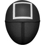 Masque de gestionnaire en plastique ecelen - squid game - accessoires de fte halloween cosplay