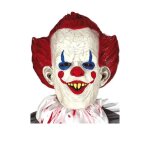 Masque - latex - clown sinistre - noir - mixte - fte carnaval halloween