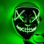 Masque led halloween - festival cosplay costume dcorations de fte - vert