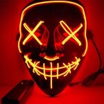 Masque led light up de purge pour halloween - rouge
